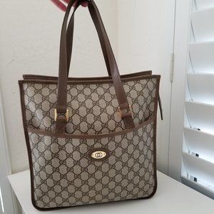 Vintage Gucci Supreme Striped Tote